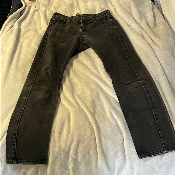 Black Men's Straight Jeans - Picture 1 of 3